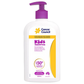 Aero Healthcare CANCER COUNCIL SPF50+ Kids Sunscreen Pump 500mL (Carton of 12 Bottle/1)